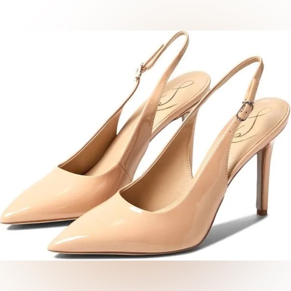 Sam Edelman hazel slingback blush beige patent SZ 9 NEW